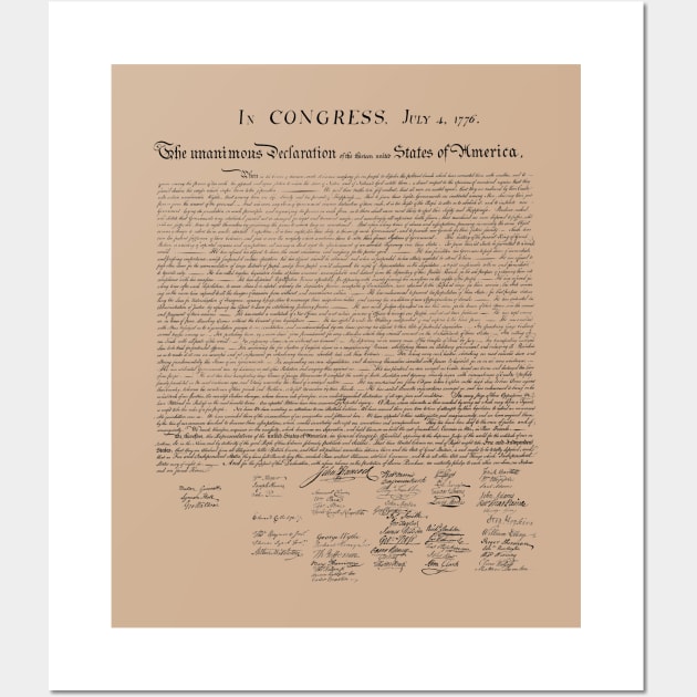 Declaration of Independence Wall Art by warishellstore